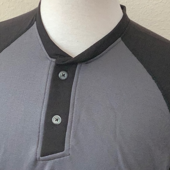 PolarMax (2) BASELAYER MID-WT DBL LAYER BASELAYER HENLEY - Arctic Grey/blk - Picture 2 of 12